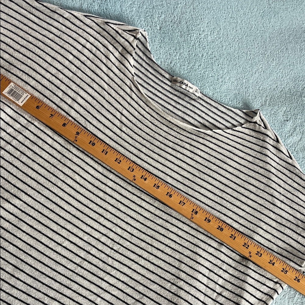 Zara baggy Striped lightweight sweater with 3/4 length sleeves - Picture 4 of 5